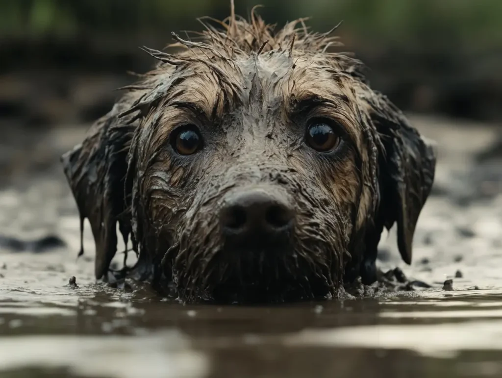 He Thought the Dog Was Trapped in Mud, but What It Was Protecting Will Break Your Heart
